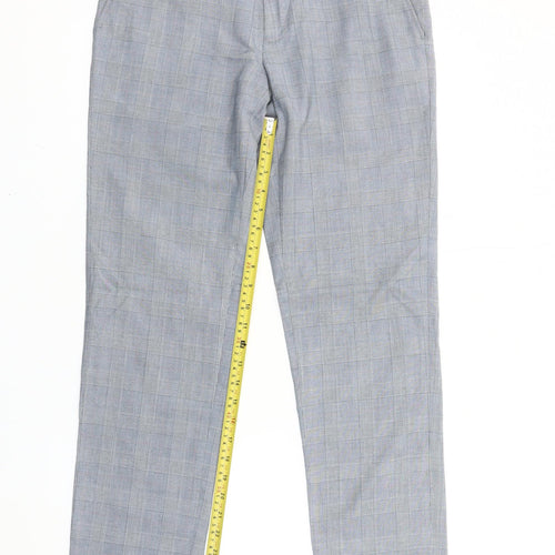 Burton Menswear Grey Check Slim Fit Dress Pants 30R Men's Trousers