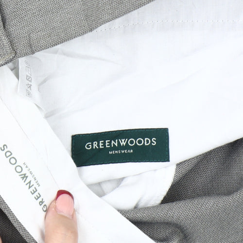 Greenwoods Mens Grey Chino Trousers 45in Waist 29in Leg Big & Tall