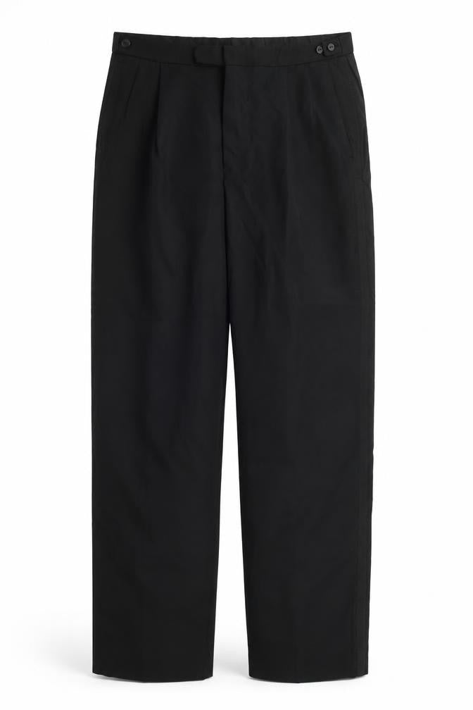 Marks and Spencer Men's Black 34x33 Pleated Dress Pants