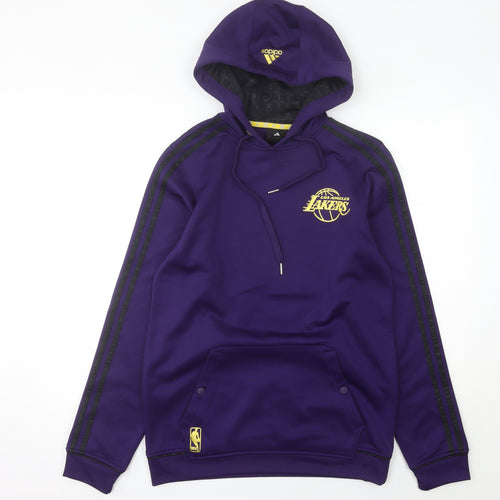 Adidas Womens Purple Los Angeles Lakers Hoodie Size 14 UK Polyester