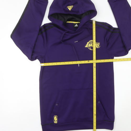 Adidas Womens Purple Los Angeles Lakers Hoodie Size 14 UK Polyester