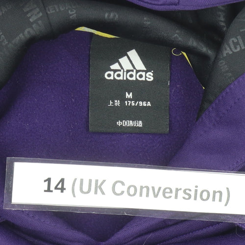 Adidas Womens Purple Los Angeles Lakers Hoodie Size 14 UK Polyester