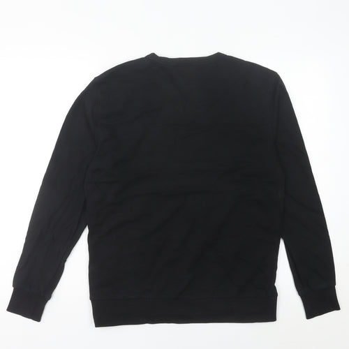 Champion Unisex Adults Black Medium Pullover Sweatshirt Logo