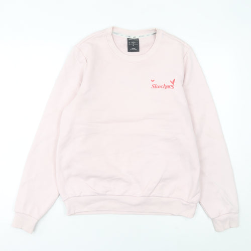 Skechers Women’s Pink Crew Neck Sweatshirt Size 8 Cotton Blend