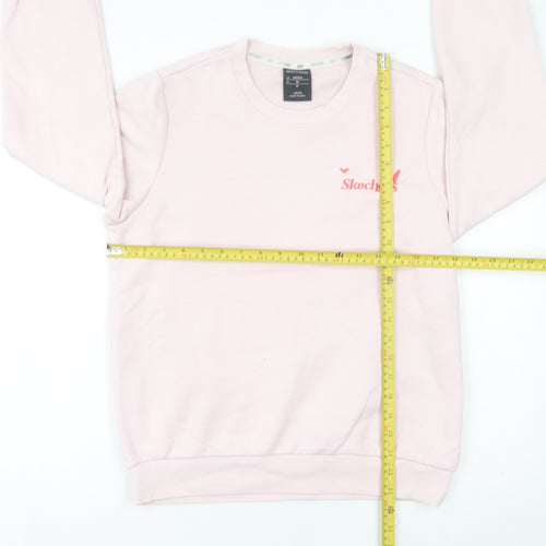 Skechers Women’s Pink Crew Neck Sweatshirt Size 8 Cotton Blend