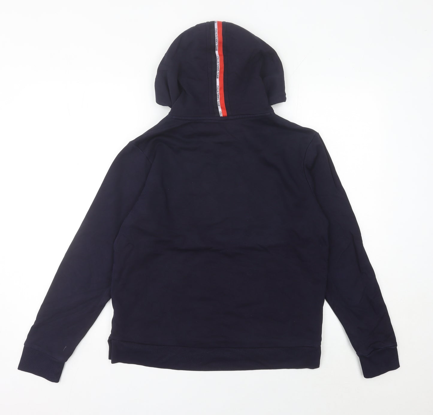 Fila Womens Navy Blue Pullover Hoodie Size 10 UK Long Sleeve Logo