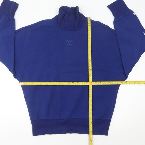 Umbro Womens Blue Sweatshirt Size 10 High Neck Pullover Sportswear