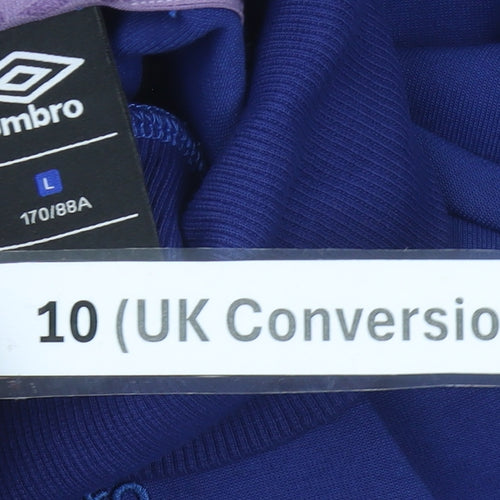 Umbro Womens Blue Sweatshirt Size 10 High Neck Pullover Sportswear
