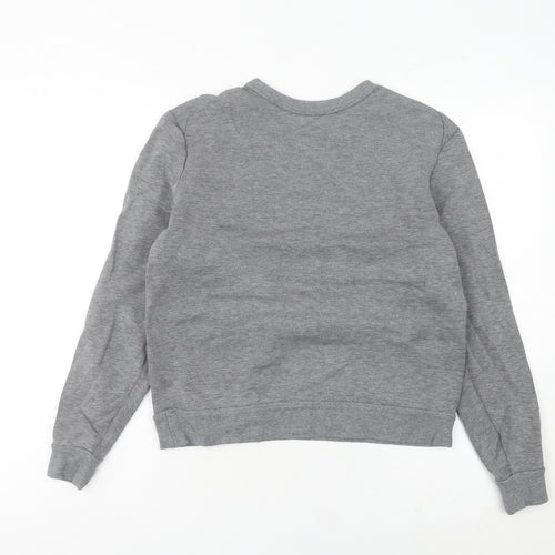 Nike Womens Grey Pullover Sweatshirt Size 4 Small Logo Sportswear