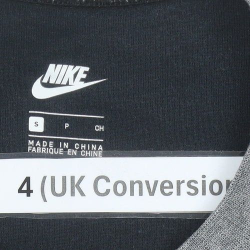 Nike Womens Grey Pullover Sweatshirt Size 4 Small Logo Sportswear