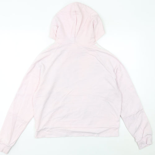Adidas Womens Pink Pullover Hoodie Size 8 UK Cotton Blend