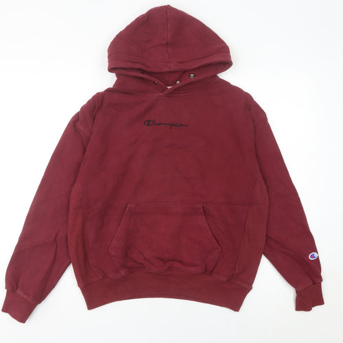 Champion Womens Burgundy Hoodie Size 8 Cotton Pullover Sweatshirt
