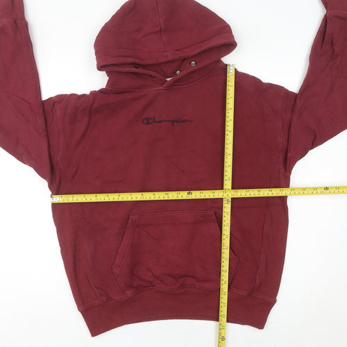 Champion Womens Burgundy Hoodie Size 8 Cotton Pullover Sweatshirt
