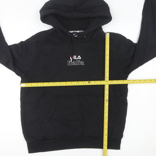 Fila Women’s Black Hoodie Size 8 Pullover Logo Sportswear