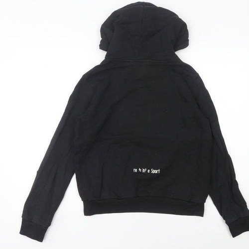 Fila Women’s Black Hoodie Size 8 Pullover Logo Sportswear