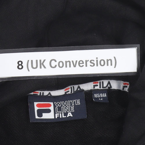 Fila Women’s Black Hoodie Size 8 Pullover Logo Sportswear