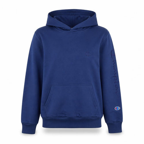 Champion Womens Blue Pullover Hoodie Size 8 UK Logo Sportswear