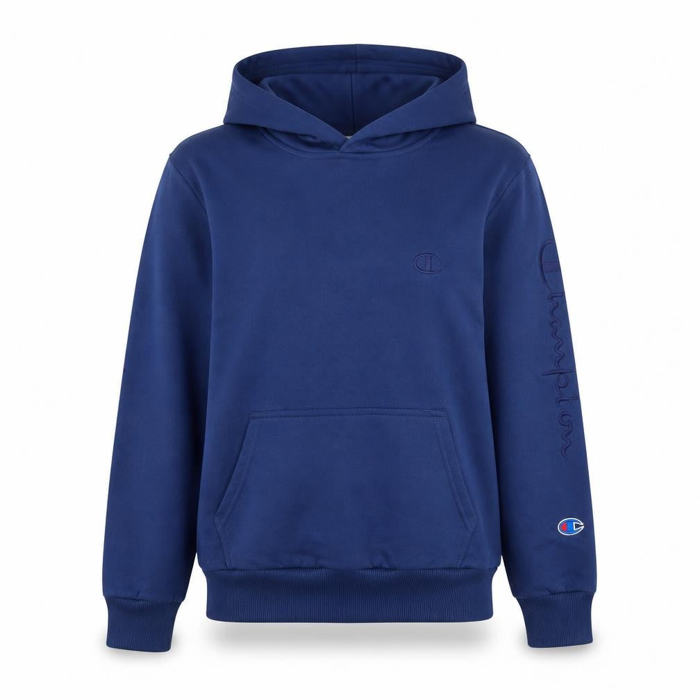 Champion Womens Blue Pullover Hoodie Size 8 UK Logo Sportswear