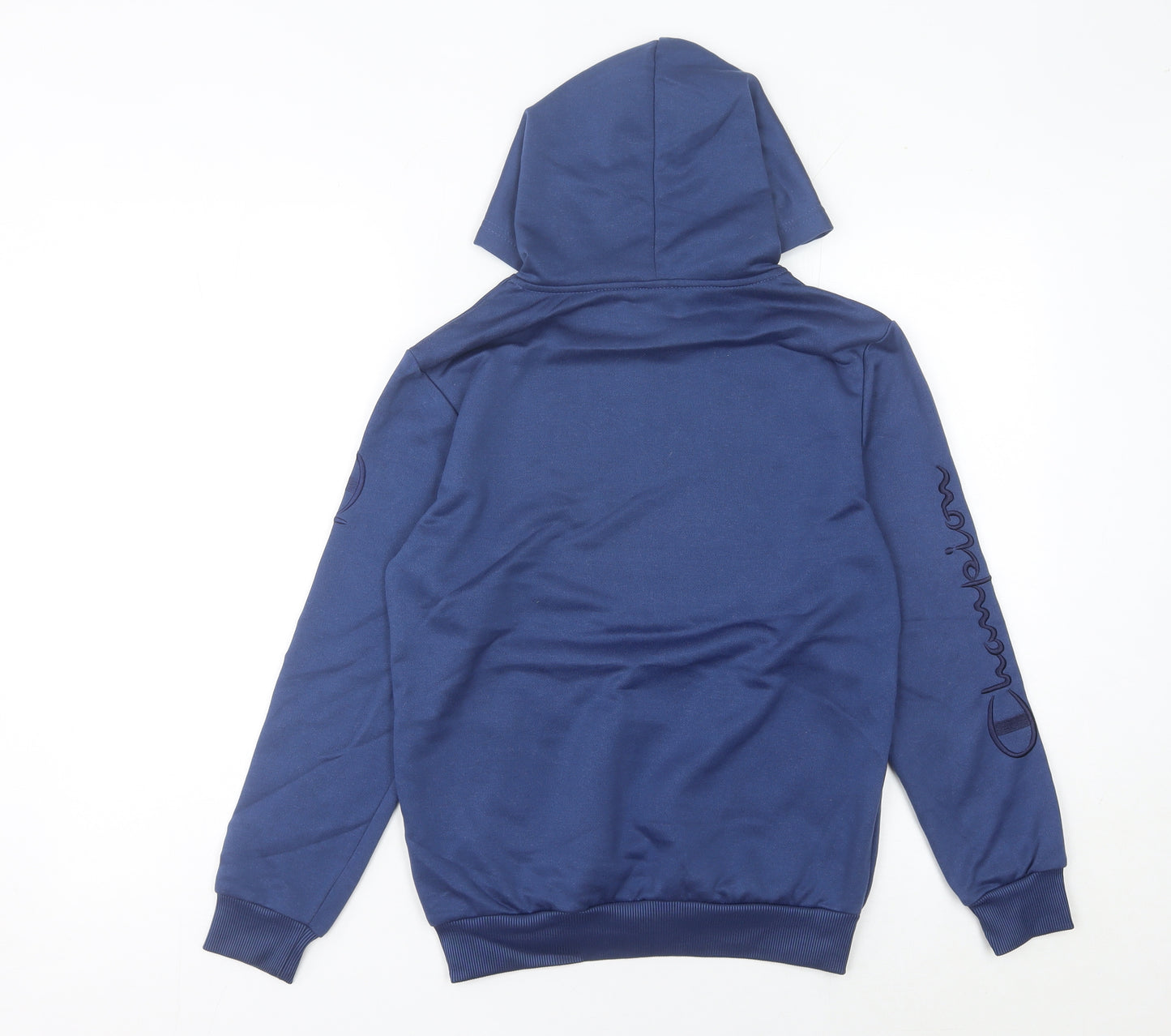 Champion Womens Blue Pullover Hoodie Size 8 UK Logo Sportswear