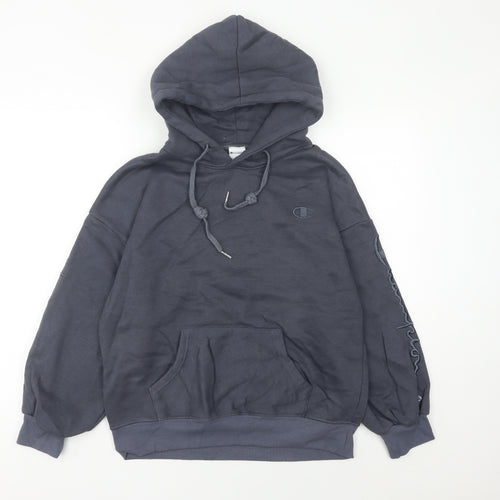 Champion Women's Grey Pullover Hoodie Size 8 UK Regular Fit