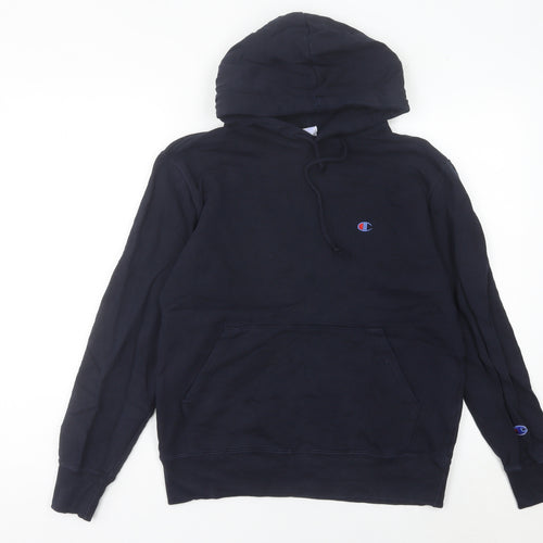 Champion Women's Black Hoodie Size 10 Pullover Long Sleeve Logo