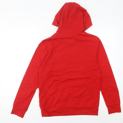 Champion Women’s Red Hoodie Pullover UK 6 Small Logo Sportswear