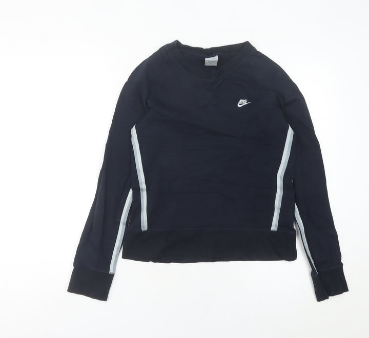 Nike Women’s Blue Long Sleeve Jersey Crew Neck Sports Top Size 6