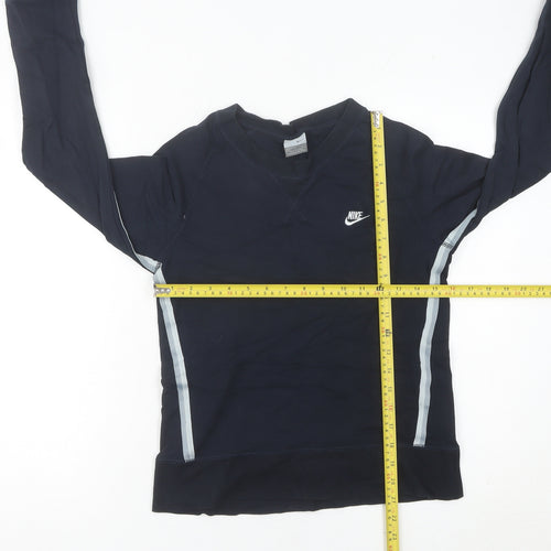 Nike Women’s Blue Long Sleeve Jersey Crew Neck Sports Top Size 6