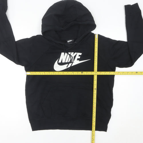 Nike Womens Black Size 8 Pullover Hoodie Sweatshirt with Logo