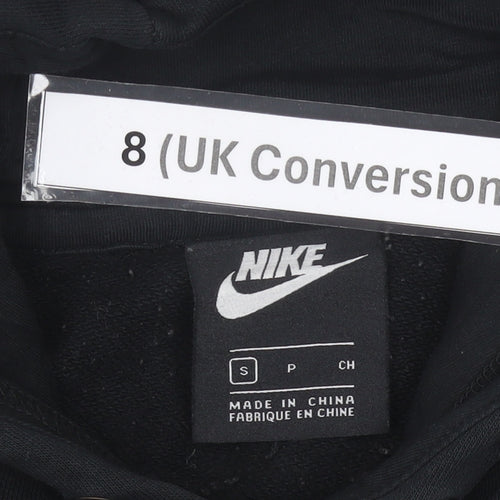 Nike Womens Black Size 8 Pullover Hoodie Sweatshirt with Logo