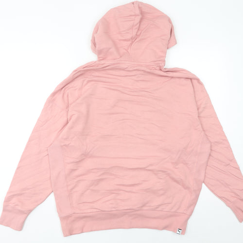 Puma Womens Pink Pullover Hoodie Size 10 Regular Fit Cotton