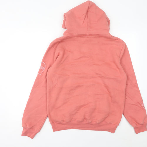 Champion Womens Pink Hoodie Size 10 UK Pullover Logo Sweatshirt
