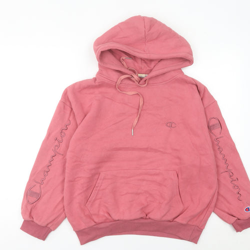 Champion Womens Pink Hoodie Size 10 Pullover Logo Sportswear