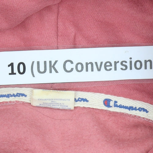 Champion Womens Pink Hoodie Size 10 Pullover Logo Sportswear