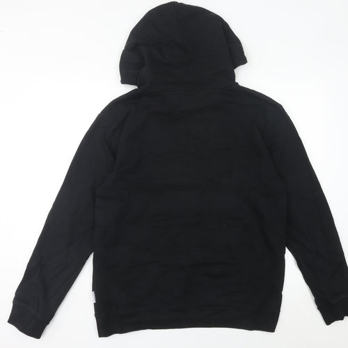 Champion Womens Black Hoodie UK 12 Pullover Logo Sweatshirt