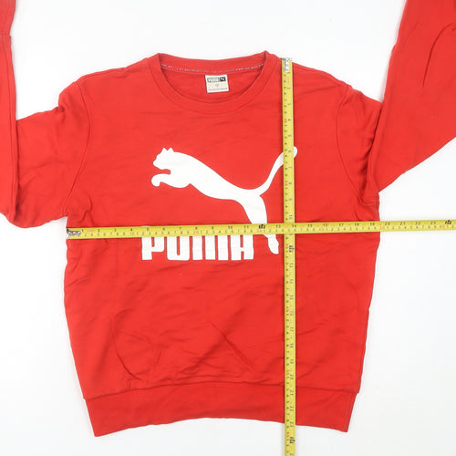 Puma Women’s Red Sweatshirt Size 10 Logo Pullover Jumper