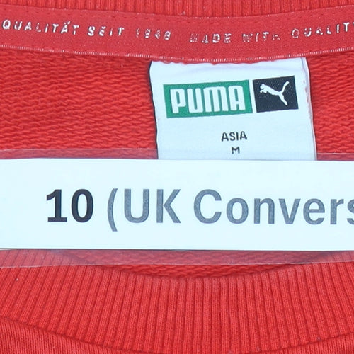 Puma Women’s Red Sweatshirt Size 10 Logo Pullover Jumper