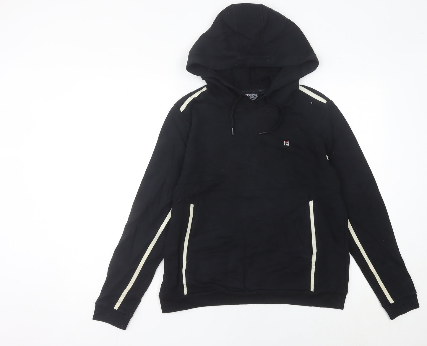 Fila Women’s Black Hoodie Size 12 Pullover Long Sleeve Sportswear