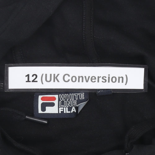 Fila Women’s Black Hoodie Size 12 Pullover Long Sleeve Sportswear