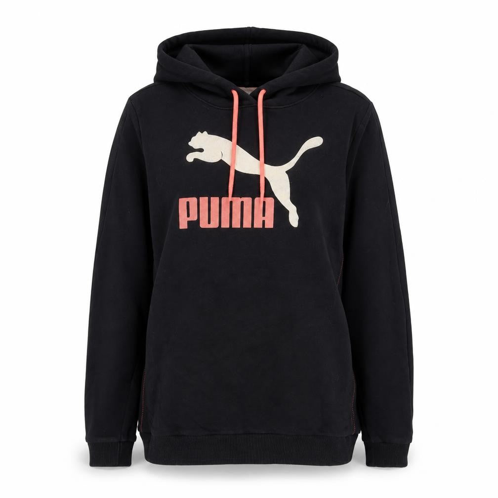 Puma Womens Black Pullover Hoodie UK 10 Regular Fit Sportswear