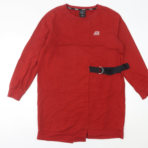 Skechers Women’s Red Long Sleeve T-Shirt Dress Size 8 Belted Casual