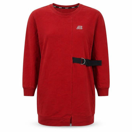 Skechers Women’s Red Long Sleeve T-Shirt Dress Size 8 Belted Casual