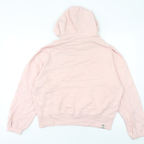 Puma Womens Pink Pullover Hoodie Size 8 Graphic Print Casual
