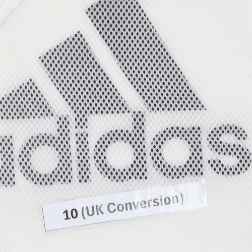 Adidas Women’s White Pullover Hoodie UK 10 Cotton Blend Logo Sport
