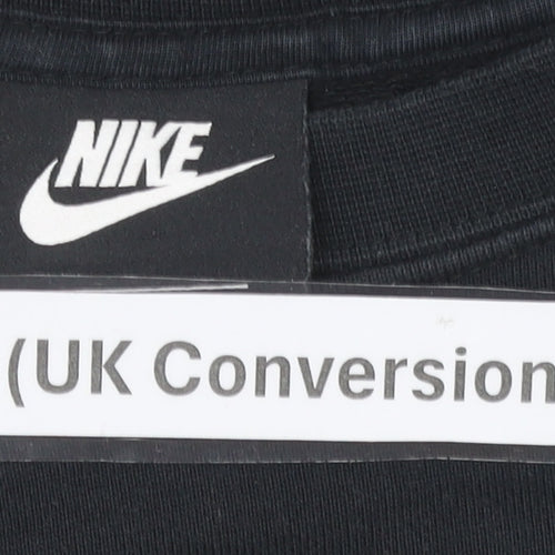 Nike Women’s Black Crew Neck Sweatshirt UK 10 Just Do It Logo