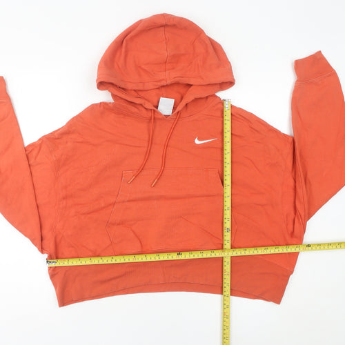 Nike Women’s Orange Pullover Hoodie Size 4 XS Cotton Sportswear