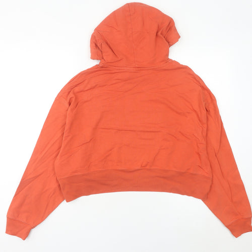 Nike Women’s Orange Pullover Hoodie Size 4 XS Cotton Sportswear