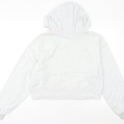Adidas Women’s Grey Hoodie Size 8 UK Cotton Blend Pullover