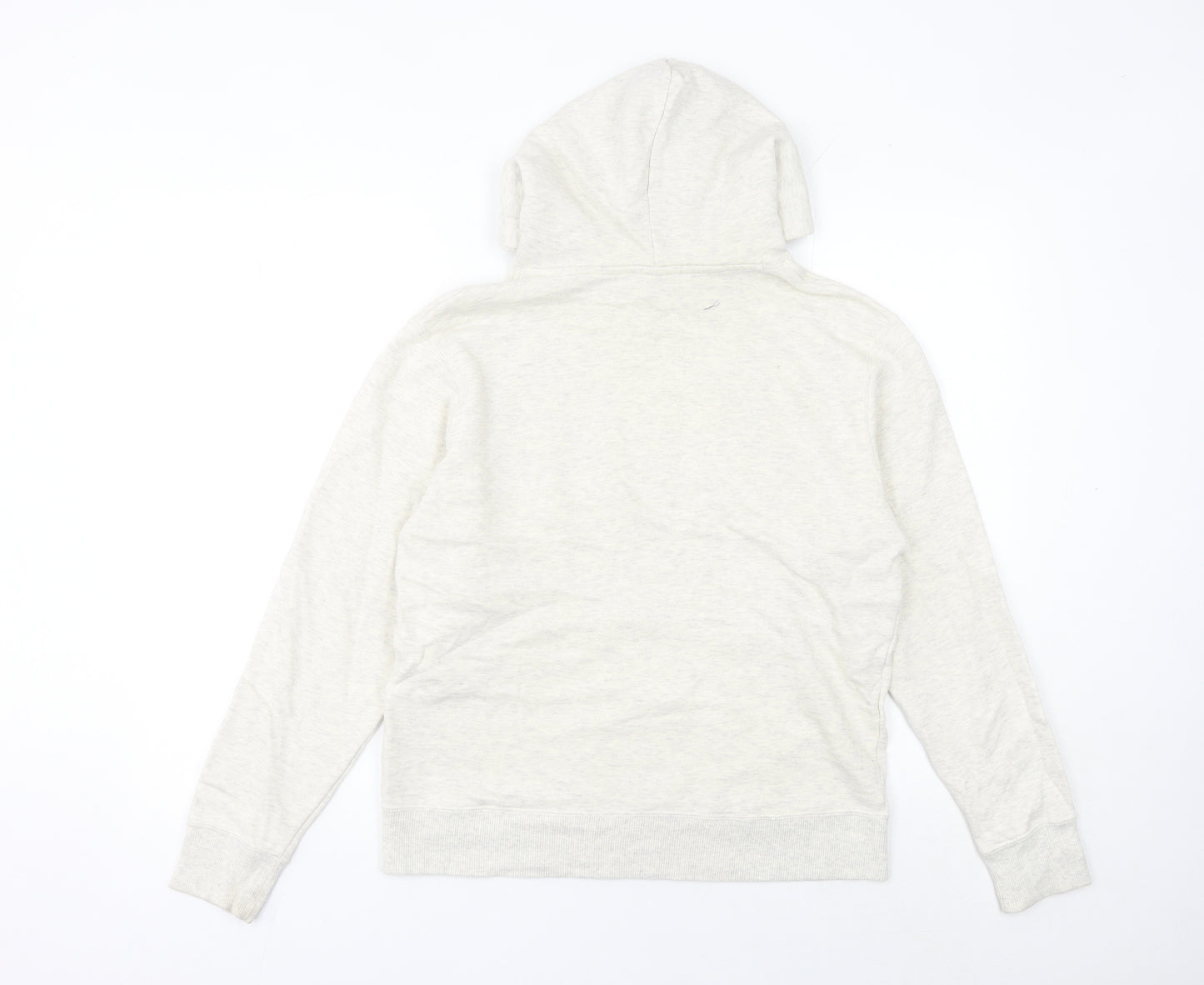 Champion Womens Beige Hoodie Size 10 UK Large Logo Pullover