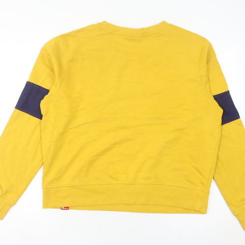 New Balance Women’s Yellow Sweatshirt Size 12 Logo Pullover
